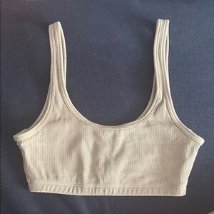 TNA Action Ribbed Scoop Neck Top